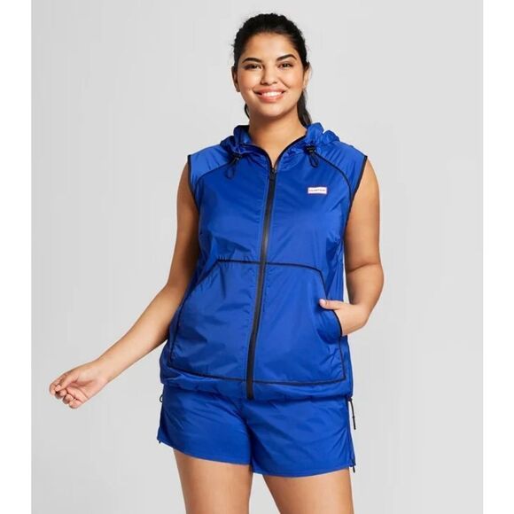 Hunter Women's Lightweight Hoodie Vest for Target Size 3X with zipper. Blue and - Picture 1 of 7